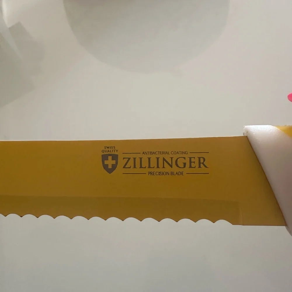 Yellow Serrated Kitchen Knife new